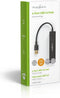 Nedis UHUBU3410BK - USB-hub 4-poorts USB 3.2 (Gen1 5Gb/s) - Zwart