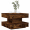vidaXL - Salontafel - 360 - graden - draaibaar - 50x50x34,5 - cm - gerookt - eiken