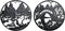 Decoratieve figuren DKD Home Decor Landschap Orientaals Metaal (2 pcs) (98 x 1 x 98 cm)