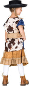 Dressforfun cowgirl kostuum Wynonna 152 - meisjeskostuum met jeanslook top en rok - verkleedkleding (12-14j)