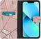 iMoshion Hoesje Geschikt voor iPhone 13 Hoesje Met Pasjeshouder - iMoshion Design Softcase Bookcase - Roze / Pink Graphic