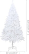 vidaXL - Kunstkerstboom - met - verlichting - en - kerstballen - 120 - cm - PVC - wit