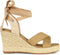 POSH by Poelman LOU - Dames Sandalen/Espadrilles - Imitatiesuède - Beige - Maat 38