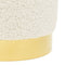 vidaXL - Hocker - met - opbergruimte - rond - fleece - wit