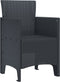 vidaXL - Tuinsetjes - 2 - st - Anthraciet - Poly - Rattan