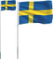 vidaXL - Vlag - met - vlaggenmast - Zweden - 5,55 - m - aluminium