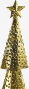 House of Seasons Kerstboom - Metaal - Gouden gehamerde afwerking - 19 x 10 x 90 cm
