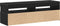 vidaXL - TV-kast - met - LED - Zwart - Eiken - 120x35x40 - cm - Bewerkt - Hout