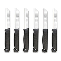 Solingen Kartelmes – Tomatenmes met Kartel – RVS – 18,5 cm met Blade Cover – Zwart – 6 stuks