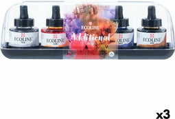 Talens Ecoline waterverf flacon van 30 ml, set van 5 flacons in additionele kleuren 3 stuks