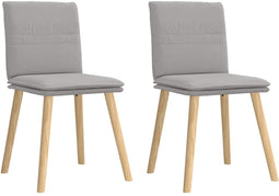 vidaXL - Eetkamerstoelen - 2 - st - stof - wolk - grijs