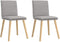 vidaXL - Eetkamerstoelen - 2 - st - stof - wolk - grijs