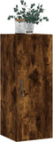 vidaXL - Wandkast - 34,5x34x90 - cm - bewerkt - hout - gerookt - eikenkleurig