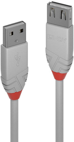 Lindy 36714 - USB-kabel USB 2.0 - 3.00 m - Grijs