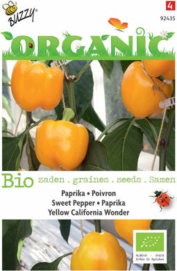 5 stuks - Buzzy - Organic Paprika Gele California Wonder (Skal 1472...