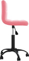 vidaXL - Eetkamerstoel - draaibaar - fluweel - roze