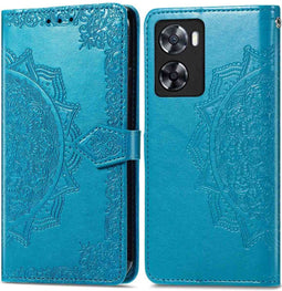 imoshion Hoesje Geschikt voor Oppo A57s / A57 Hoesje Met Pasjeshouder - imoshion Mandala Bookcase - Turquoise
