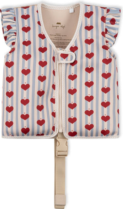 Konges Sløjd Zwemvest - Amour blue stripe - Neopreen - Frill - Maat 2-4 jaar