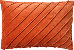 Dutch Decor PACO - Sierkussen velvet 40x60 cm Potters Clay - oranje - Inclusief binnenkussen