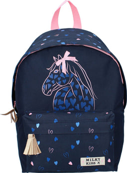 Milky Kiss We Are One Rugzak - Schooltas meisje - Blauw - Paard