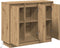 vidaXL - Dressoir - met - LED - Artisan - Eiken - 90x32x75 - cm - Gelaagd - Hout