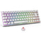 De G-Lab KEYZ TITAN - Draadloos gamingtoetsenbord - Mechanisch (rode schakelaar) - Azerty - RGB - Wit