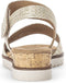 Gabor 42.750.63 - Platte sandalen - Sportief en comfortabel - Beige - Maat 39
