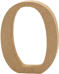 Letter O h: 8 cm dikte 1 5 cm MDF 1stuk
