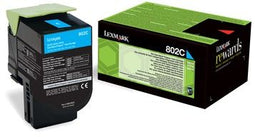 Lexmark 802C - Toner - Printcapaciteit 1.000p - Cyaan