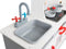 Small Foot - Houten Speelkeuken met Wasmachine en Geluid - Wit Grijs Rood