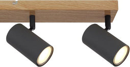 Opbouw: ROBBY - Opbouwspots 4-lichts - Houtlook antraciet
