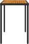 vidaXL Tuintafel met acaciahouten blad 115x54x74 cm poly rattan zwart