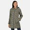 Regatta Celinda - Waterdichte geïsoleerde Parka jas met capuchon - Marineblauw mosterdgeel geruit