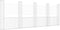 vidaXL - Schanskorf - U-vormig - met - 5 - palen - 500x20x200 - cm - ijzer