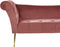 NANTILLY - Chaise longue - Roze - Symmetrisch - Fluweel
