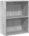 vidaXL - Boekenkast - met - 2 - schappen - 60x30x76,5 - cm - bewerkt - hout - betongrijs
