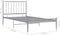 vidaXL - Bedframe - metaal - grijs - 100x200 - cm