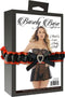 Babydoll van zwarte mesh en kant Barely Bare - - Zwart