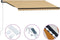 vidaXL - Luifel - uittrekbaar - met - windsensor - en - LED - 400x300 - cm - geel - en - wit