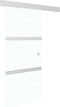 vidaXL - Schuifdeur - 90x212 - cm - ESG-glas - en - aluminium - zilverkleurig