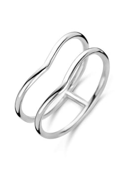 Casa Jewelry - Dames Ring - Gerhodineerd Zilver - Maat 56