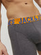 JACK&JONES ADDITIONALS JACCRAZY - Boxershorts 3-pack - Effen met gekleurde band - Zwart Donkergrijs Helder Blauw (3-pack)