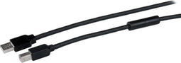 Startech USB2HAB50AC - USB-A-naar-B-kabel - Actief circuit tot 15 m - Zwart