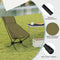 Woltu Opvouwbare Campingstoel Groen 56 x 72 x 88 cm - Lichtgewicht Visstoel met Hoge Rugleuning en