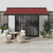 vidaXL - Luifel - handmatig - uittrekbaar - 450x300 - cm - bordeauxrood