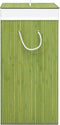 vidaXL - Wasmand - met - 1 - vak - bamboe - groen
