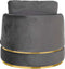 Richmond Interiors Fauteuil Kylie Stone velvet / gold (Quartz Stone 101)