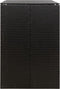 vidaXL - Containerberging - dubbel - 140x80x117 - cm - poly - rattan - zwart