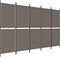 vidaXL - Kamerscherm - met - 5 - panelen - 250x180 - cm - antracietkleurig