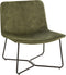 J-Line loungestoel Isabel - metaal/textiel - groen - 2 stuks